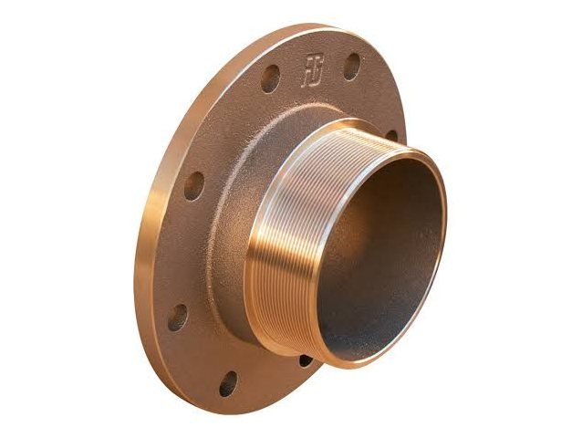 Bronze loose flange with threaded hub for collar or lapped pipe end: loose bronze flanges manufacturer and exporter India