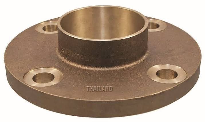Bronze socket-weld flange with pipe socket bore and bolt holes: copper alloy socket weld flanges manufacturer India
