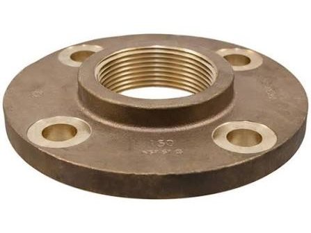 Threaded bronze flange with internal screwed thread and bolt holes: gunmetal threaded flanges manufacturer India